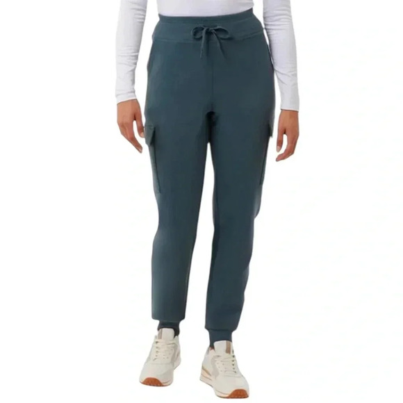 32 Degrees Heat Cargo Joggers Women’s XL Blue Super Soft Stretch Loungewear NWT - Picture 1 of 13